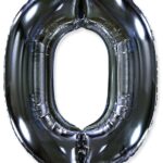Μπαλόνι Φοιλ Σχήμα Μαύρο Νούμερο 0 Ασυσκεύαστο