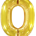 Μπαλόνι Φοιλ Σχήμα Χρυσό Νούμερο 0 Ασυσκεύαστο