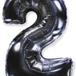 Μπαλόνι Φοιλ Σχήμα Μαύρο Νούμερο 2 Ασυσκεύαστο 