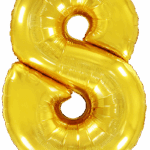 Μπαλόνι Φοιλ Σχήμα Χρυσό Νούμερο 8 Ασυσκεύαστο