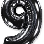 Μπαλόνι Φοιλ Σχήμα Μαύρο Νούμερο 9 Ασυσκεύαστο