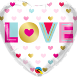 Μπαλόνι Φοιλ 18 Love Metallic Hearts /ΚΑΡΔΙΑ 46 εκ