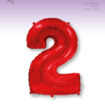 Φοιλ Σχήμα Κόκκινο Νούμερο 2 / 90εκ ύψος - Συσκευασμένο
