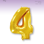Μπαλόνι Φοιλ Σχήμα Χρυσό Νούμερο 4 - Συσκευασμένο