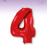 Φοιλ Σχήμα Κόκκινο Νούμερο 4 / 90εκ ύψος - Συσκευασμένο