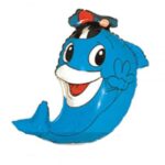 Μπαλόνι Φοιλ Σχήμα Δελφίνι Delfy Σιέλ - 76 εκ - Ασυσκεύαστο