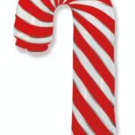Μπαλόνι Φοιλ Σχήμα Γλειφιτζούρι Κόκκινο - Candy Cane / 98εκ x 63εκ