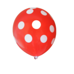 Μπαλόνια Pastel R100 Πουά Κόκκινο /25 τεμ