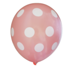 Μπαλόνια Pastel R100 Πουά Ροζ /25 τεμ