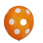 Μπαλόνια Pastel R100 Πουά Πορτοκαλί /25 τεμ