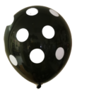 Μπαλόνια Pastel R100 Πουά Μαύρο /25 τεμ