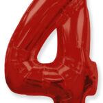 Φοιλ Σχήμα Κόκκινο Νούμερο 4 / 90εκ ύψος - Ασυσκεύαστο