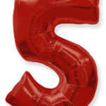 Φοιλ Σχήμα Κόκκινο Νούμερο 5 / 90εκ ύψος - Ασυσκεύαστο