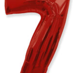 Φοιλ Σχήμα Κόκκινο Νούμερο 7 / 90εκ ύψος - Ασυσκεύαστο