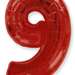 Φοιλ Σχήμα Κόκκινο Νούμερο 9 / 90εκ ύψος - Ασυσκεύαστο