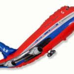 Μπαλόνι Φοιλ Σχήμα Αεροπλάνο Κόκκινο / Ασυσκεύαστο