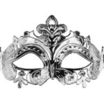 Ασημί Αποκριάτικη Μάσκα