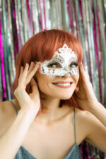 Ασημί Αποκριάτικη Μάσκα - Image 2