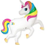 Μπαλόνι Φοιλ Σχήμα Μονόκερος Rainbow / 105εκ x 101εκ