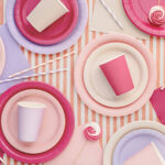 Χάρτινα Πιάτα γλυκού - Ροζ (6 τεμ) - Image 2