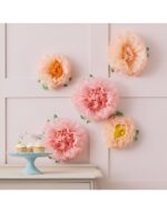 Διακοσμητικά Λουλούδια Pom Pom (5 τεμ) - Image 2
