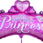 Μπαλόνι Φοιλ Happy Birthday Princess Crown & Gem - Κορώνα / 81 x 48 εκ
