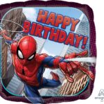 Μπαλόνι Φοιλ 17 Τετράγωνο Happy Birthday SpiderMan / 43εκ