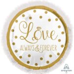 Μπαλόνι Φοιλ Doo-Dads Sparkling Gold Love Always & Forever / 81εκ x 81εκ