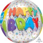 Μπαλόνι Orbz 16 Σφαίρα Happy Birthday Celebration  / 38εκ x 40εκ