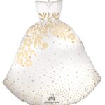 Mπαλόνι Φοιλ σε σχήμα Νυφικού Satin /wedding / 66 x 73 εκ