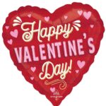 Μπαλόνι Φοιλ 17 Retro Happy Valentine's Day / 43 εκ