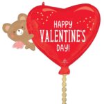 Μπαλόνι Φοιλ Angel Bear Hug Happy Valentine's Day  / 68 x 73 εκ