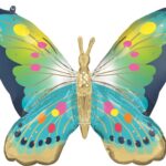 Μπαλόνι Φοιλ Σχήμα Πεταλούδα / Vibrant Blue Satin Butterfly