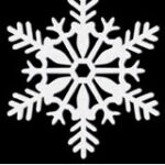 Κρεμαστή Διακόσμηση Λευκή Χιονονιφάδα με Γκλίτερ /4 τεμ