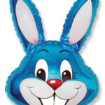 Μπαλόνι Φοιλ  Κεφάλι Λαγός/bunny Μπλε - ασυσκ.Easter