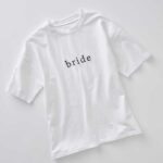 Λευκό T-shirt με κεντημένη τη λέξη bride / M size