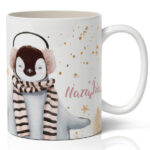 Κούπα - Πιγκουίνος με ροζ κασκόλ