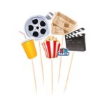 Διακοσμητικές Οδοντογλυφίδες - Mini Cake Topper Cinema / 5 τμχ