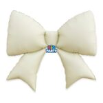 Μπαλόνι Φοιλ Σχήμα Μεγάλος Φιόγκος Ιβουάρ  / 98 x 75 εκ. - Giant Bow