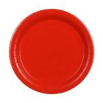 Χάρτινα Πιάτα Φαγητού - Κόκκινα (6 τεμ)
