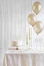 Λευκή Κουρτίνα Πάρτυ (200x100cm) - Image 2