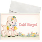 Κάρτα Πασχαλινή-Αρνάκι Vintage