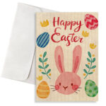 Κάρτα Πασχαλινή-Κουνελάκι Watercolor