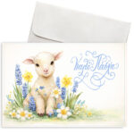 Κάρτα Πασχαλινή- Αρνάκι Οριζόντια